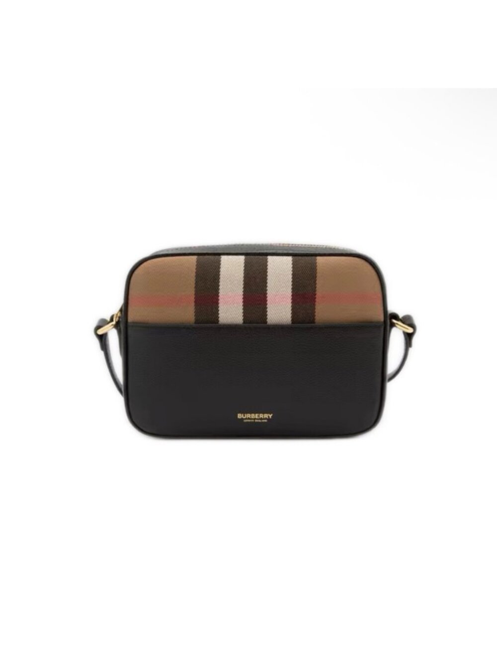 Burberry Vintage Check Small Camera Crossbody Bag Black 8120830